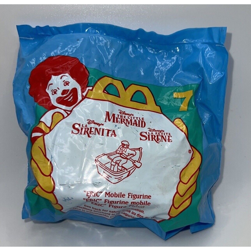 Disney Little Mermaid Prince Eric Rowboat Vintage 1997 McDonald's Toy Action Fig